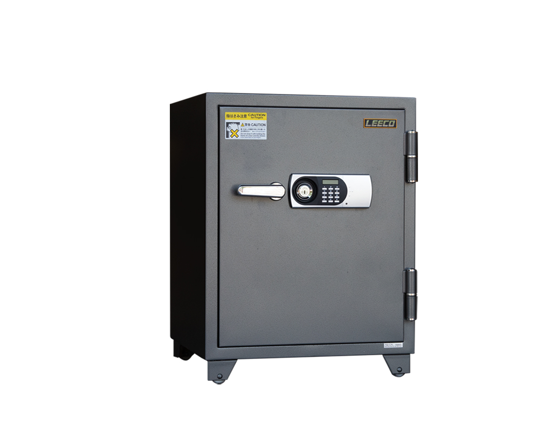700-CPL Digital Lock With Siren Fire Resistant Safe 155kgs, 1 shelf and 1 drawer with key. Fire Resistant rate: 1010ºc/2Hour (W590xD594xH767mm). Brand: LEECO. Made in Thailand.