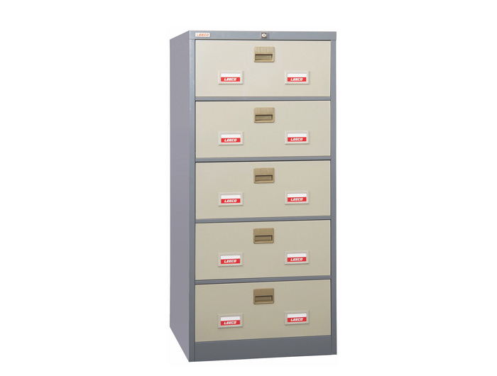 CD055 Steel Index Card Cabinet 5 Drawers (W533xD620xH1324mm).Brand: LEECO. Made In Thailand.