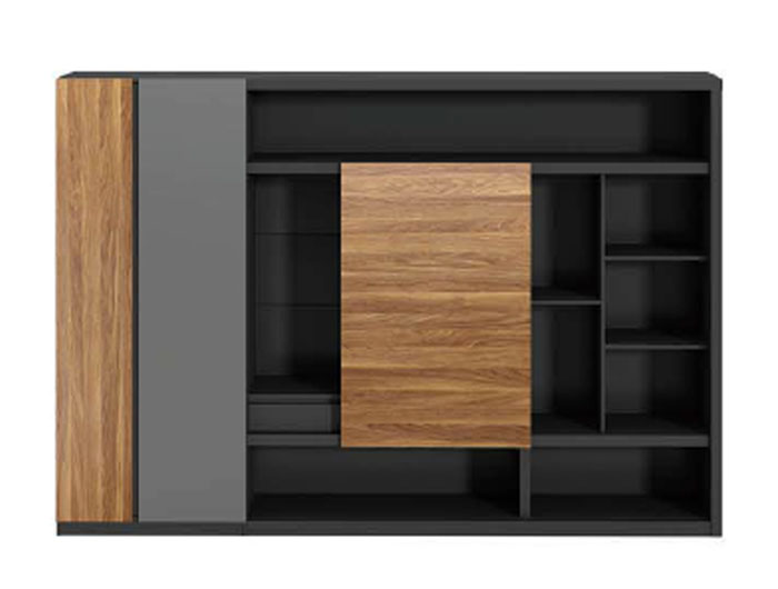 26B701 Bookshelf Melamine Wood (W2800xD400xH2000mm). Brand: CENTURY. Made In China.