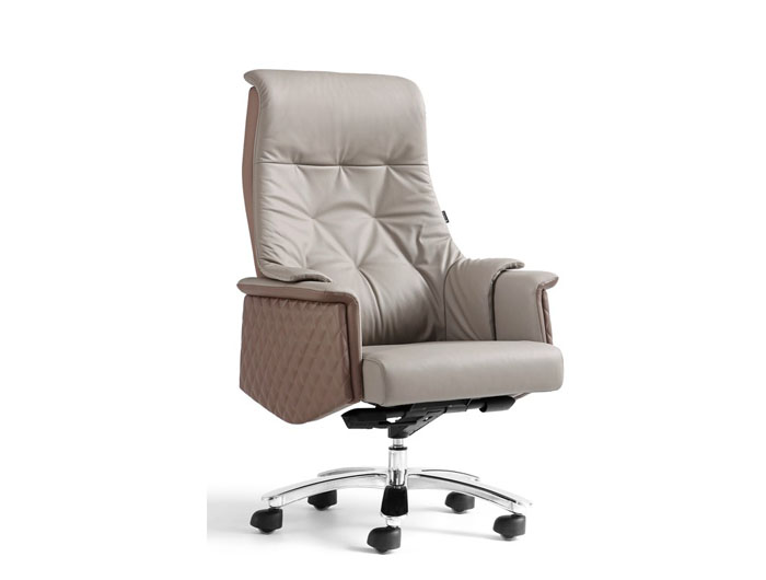 KW-A525-BEIGE Executive Leather Chair (W760xD530xH1250mm). Brand: CENTURY. Made In China.